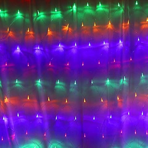 HeKation Christmas Net Lights Outdoor, 200 Led Christmas Bush Lights with 8 Modes, 6.6ft x 9.8ft, Timer, Connectable, Waterproof, for Halloween & Christmas Decorations Color Lights Cover