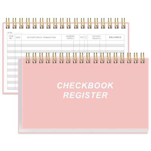 Check Registers for Personal Checkbook - A6 Blank Ledger Transaction Registers for Personal, Check Register Book for Checking and Saving Account, Deposit and Credit Card, 3,75
