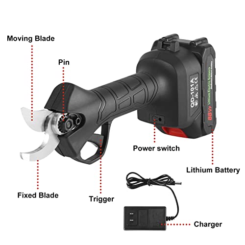 Wbllgg Electric Pruning Shears With Brushless Motor, 2 Pack Backup 2000 Mah Rechargeable Battery,Professional Electric Scissors For Cutting Branches, 3-4 Working Hours, Max Cutting Diameter 1.2 Inch #TOP3