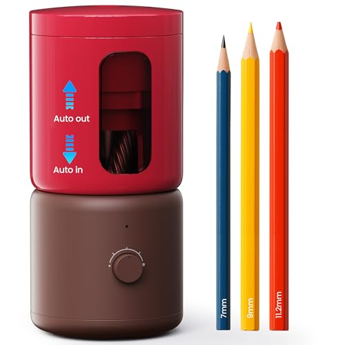 Electric Pencil Sharpener for Artists, Auto in & Out, Fully Automatic Sharpener...