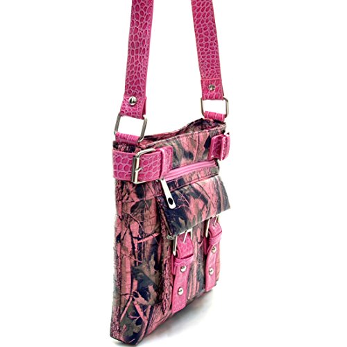 Western Camouflage Camo Cross Body Messenger Bag Purse With Matching Wallet3