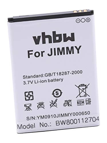 vhbw Li-ION Batterie 1400mAh (3.7V) pour téléphone Portable Smartphone Wiko Jimmy comme S4300AE.