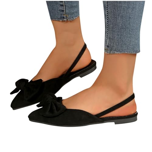 Chaussures à talons bas pour femme avec nœud élégant