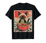 Photo Gallery carino kawaii siamese cat ramen anime tee otaku stile giapponese maglietta Photo Gallery carino kawaii siamese cat ramen anime tee otaku stile giapponese maglietta
