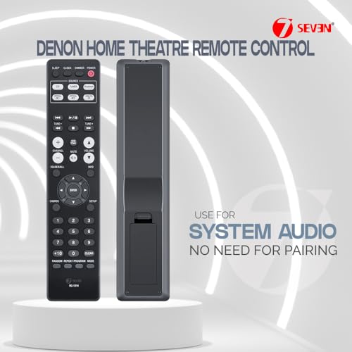 Image of 7SEVEN Compatible for Denon Home Theatre Amplifier Sound System Remote Control of RC-1214 and Replacement Remote for RC-1204 RC1204 RC-1214 RC1162 RC-1162 Model