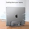 UGREEN Vertical Laptop Stand for Desk Adjustable Laptop Holder Dock Aluminum Desktop Stand, Compatible for MacBook Air Pro, Microsoft Surface(Grey) #5