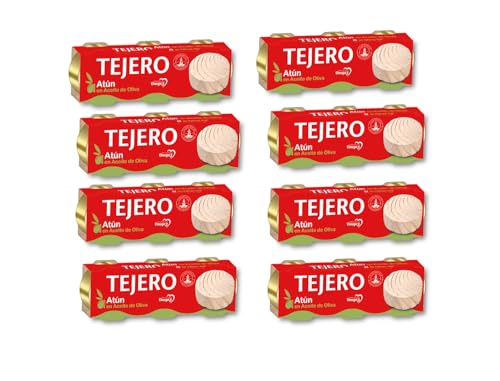 Tejero - Conserva de Pescado | Atún en Aceite de Oliva - 8 Unidades (3 x 52 g)
