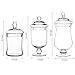 MyGift Clear Glass Apothecary Jars with Lid, Decorative Footed Vase, Candy Buffet Containers, Set of 3