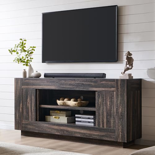 OKD 70 TV Stand with Cabinets and Open Storage