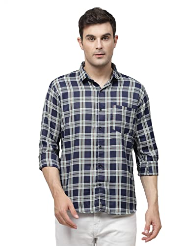 Image of ELYYORK Men's Checkered Regular Fit Shirt