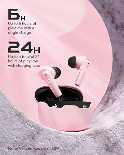 Black Shark Kawaii Bluetooth Earbuds Wireless Earbuds with Cute Led Emoji Indicator, Dual-mode Gaming Earbuds with Bluetooth 5.1, 10mm driver, 24H Playtime, IPX5 Waterproof, Lucifer T10 - Pink