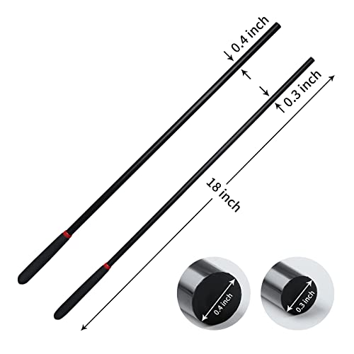 Yfcqbb 18-Inch Horse Riding Crop Stick 2-Piece Set, Black, 21-Inch #TOP3