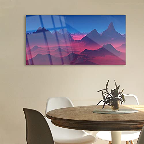 Image acrylique murale 100x50cm mountains déco salon - 3