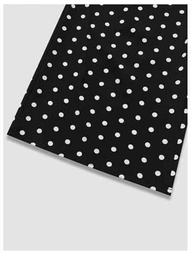 OYOANGLE Women's Polka Dots Paperbag Pants Elastic High Waisted Wide Leg Trousers4