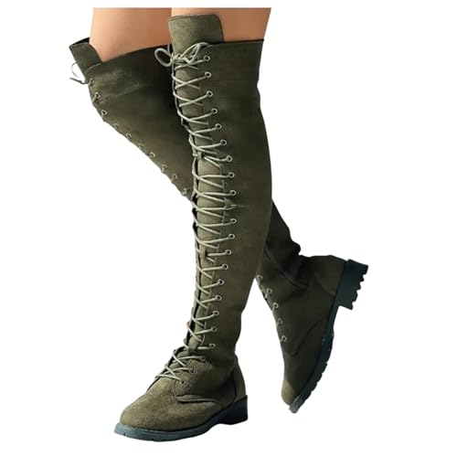Black Suede Thigh High Boots Women Wide Calf Over The Knee Boots Fashion Chunky Heel Comfortable Stretch Boots Pointed Toe Lace Up Boots Sexy Fall Boots with Side Zipper Pull-On Long Boots4