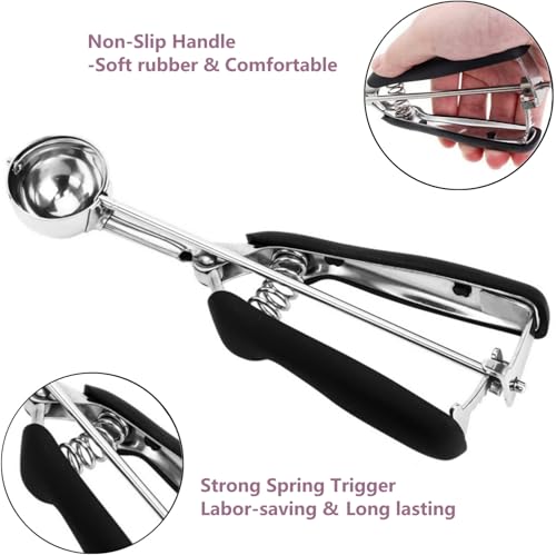 Oshlant #40/44MM Ice Cream Scoop, 18/8 Stainless Steel Cookie Scoop thumb #2