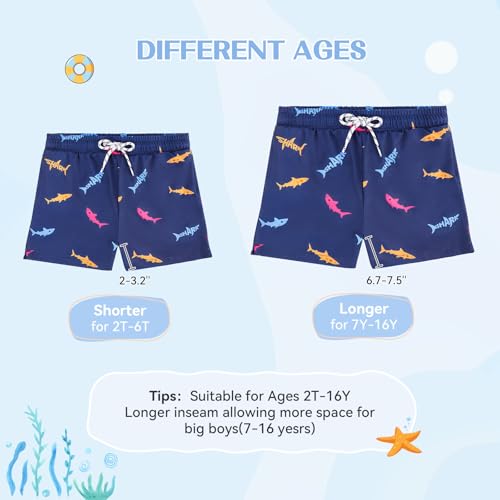 Image of American Trends Boys Swim Trunks Toddler Swim Shorts Bathing Suit Kids Swimsuit Youth Swimwear