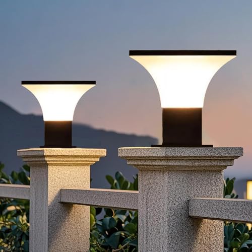 Image of WHITERAY Metal and PVC Main Gate Light Waterproof Garden Pillar Lamp Weatherproof Exterior Lighting Fixture Outdoor Lamp for Entrance, and Home Decor (Without Bulb)