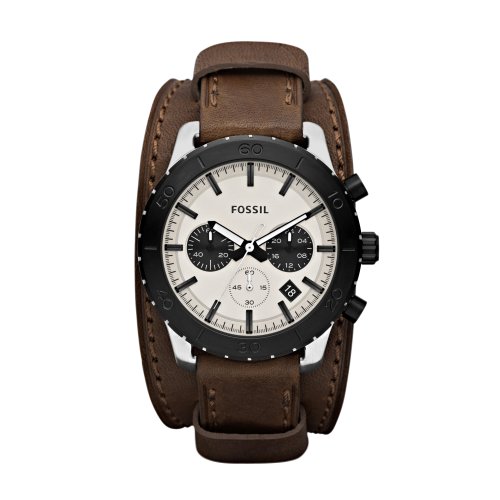 Fossil JR1395 Keaton Leather Watch, Brown