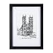 Ray & Chow A4 Black Picture Frame - Made to Display Pictures 6x8 inch with Mat or A4 Without Mat- Solid Wood- Glass Window- with Stand or Wall Hanging