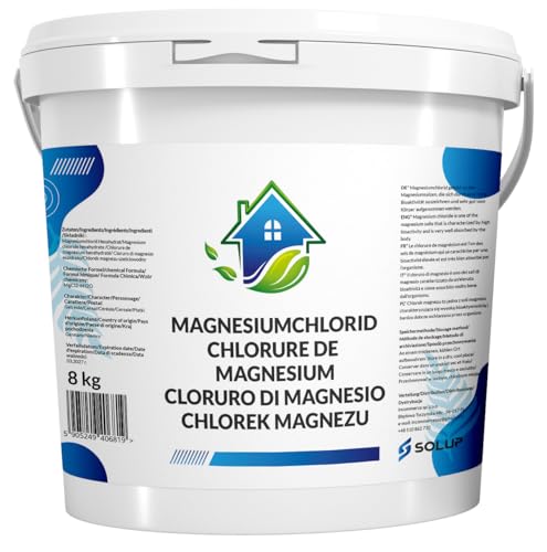 SOLUP Magnesiumchlorid Flakes 8 kg Magnesium Flocken Hexahydrat Badesalz