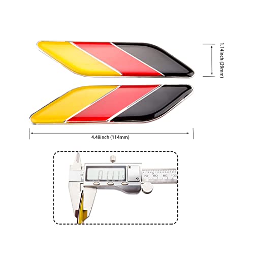 Jinzhao 2Pcs/Pair 3D Germany Flag Car Emblem Badge Fit Germany Car Body German Flag Sticker Car Bumper Decoration #TOP2