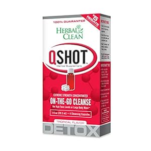 Herbal Clean Same-Day Concentrated Detox Drink, 1 Fl Oz, and Detox Capsules, 4 Count