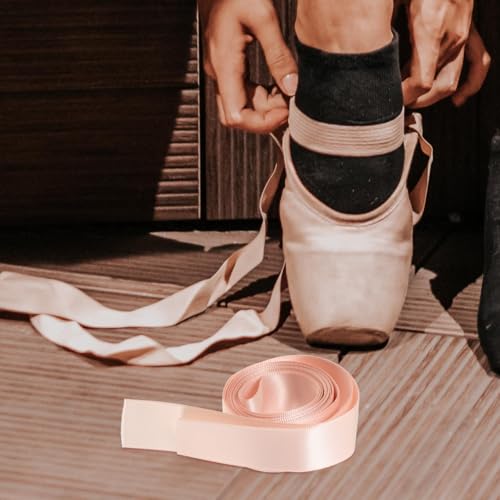 LIFKOME 2 Pack Pink Satin Ribbon 94Inch Ballet Pointe Shoe Satin Ribbon Ballet Flats Shoes Ribbon Yoga Shoes Strap Ribbon Satin Pink Shoes Elastic Shoes Laces for Women Girl2