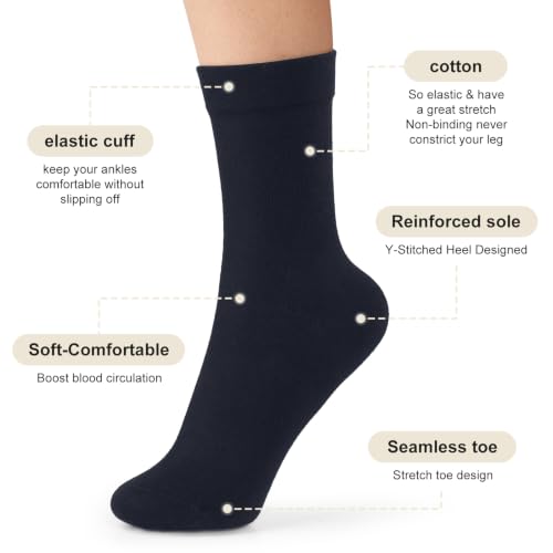 Cotton Dress Socks Women: 75% Soft Cotton for Work Office - Image 4