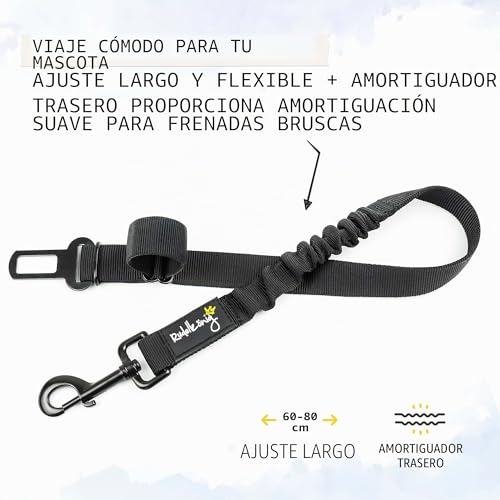 Miniatura 2 de Rudelkönig Cinturón De Seguridad Para Perro En Coche - Ajustable Y Elástico Para Todas Las Razas