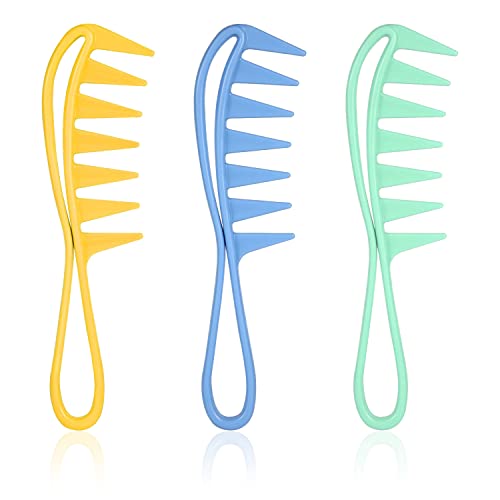 Premium Wide Tooth Comb,Sareal 3Pcs Large Shower Combs,Wide Spacing Teeth Comb,Anti-Static Detangling Shampoo Comb For Curly Hair,Long Hair,Wet Hair #TOP5