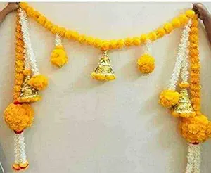 Sanvatsar Religious Beautiful Bandarwal Door Toran Wall Hangings - Multicolour