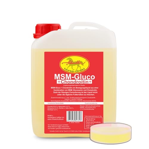 Scheidler horse-direkt MSM&Glucosamin + Chondroitin-Liquid- Bewegungs- Liquid für Pferde - 2500ml mit MSM Glucosaminen+Chondroitin flüssig - Erhalt der Bewegungsfreude- die Alternative zu Pulver