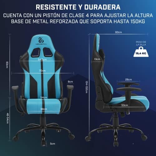 Newskill Horus - Gaming Chair with ergonimic desing, Blue
