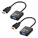 HDMI to VGA, 2 Pack, Moread Gold-Plated HDMI to VGA Adapter (Male to Female) for Computer, Desktop, Laptop, PC, Monitor, Projector, HDTV, Chromebook, Raspberry Pi, Roku, Xbox and More - Black