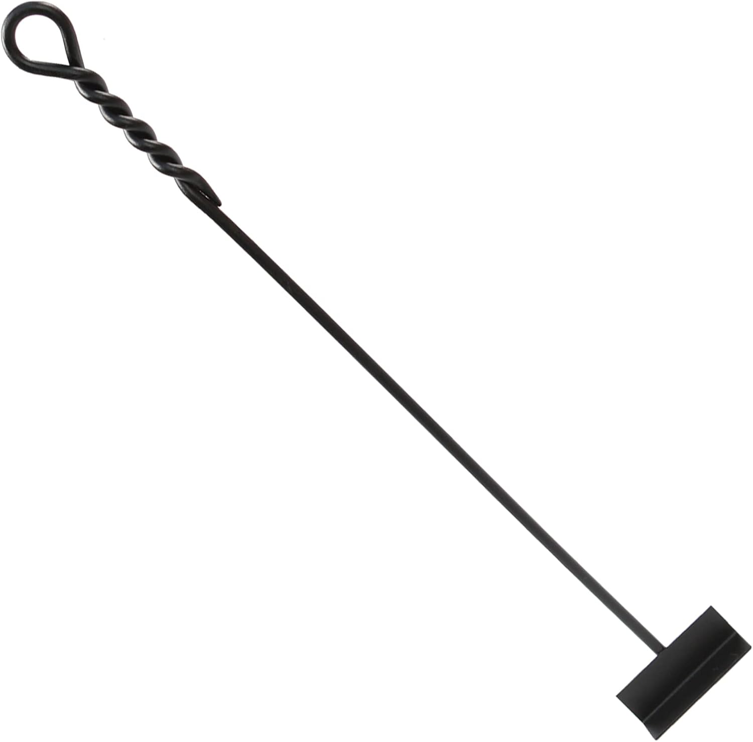 MinuMinuteman International Rope Handle Single Hoe Fireplace Tool, Standard 28-in, Blackteman International WR-02H Rope Handle Single Hoe Fireplace Tool, Standard 28-in, Black