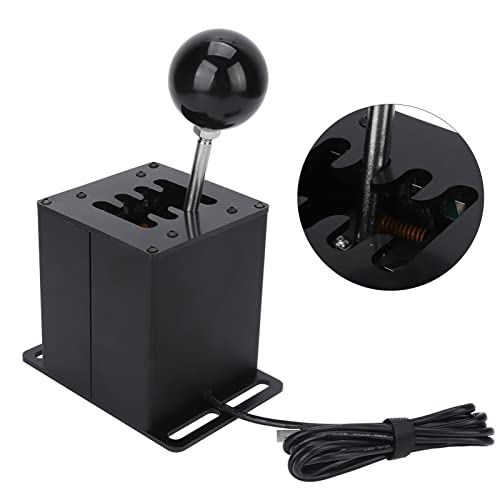 Cuifati Simulateur USB Shifter pour ATS ETS Dust WRC Sim Racing Game pour G29 G27 G25 G920 PC, Volant Sequential H Gear Shifter 7+R H Gear Shifter pour Thrustmaster T300RS/GT pour Win7
