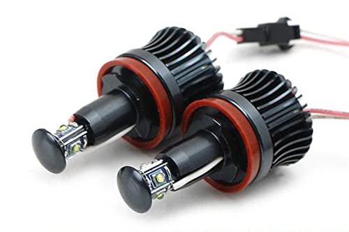 ICBEAMER LED Angel Eyes Halo Ring Marker Light, Color: White, Compatible for E60 E61 E90 E92 E70 E71 E82 E89 1 3 5 Series X5 X6 Z4 LED 12V 20W 6000K, Replace OEM Factory Light Bulbs