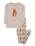 Leveret Boys Girls Kids Two Piece Cotton Pajamas Rabbit Size 4 Years