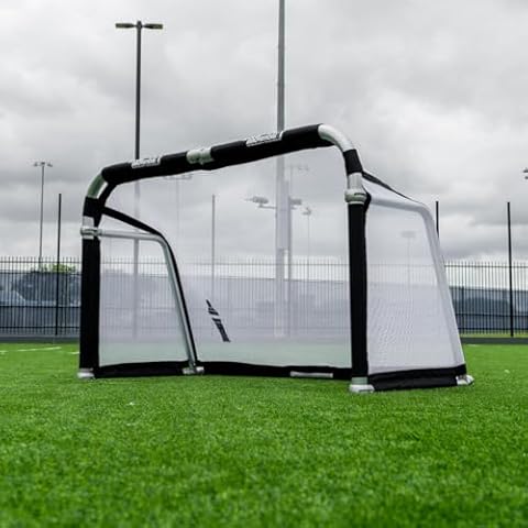 Soccer Innovations QuickFold™ Portable Aluminum Goals (White/Black, 5x3) Cover