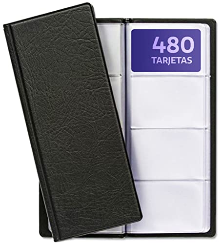 Praknu Tarjetero para 480 Tarjetas de Visita - Organizador de Tarjetas de Visitas o Tarjeta de Crédito - Organizador Negro para la Oficina
