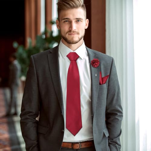 Set de corbata ajustable para hombre con accesorios formales miniatura 6