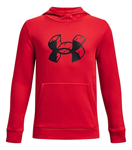 Under Armour Boys Fleece Hoodie (as1, alpha, m, regular, Red/Black, Medium)