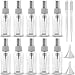 (10 Pack) Empty 20ml (0.66oz.) Clear Plastic Mist Spray bottle + 2 Pipette Droppers and 2 Funnels + MagicFiber Microfiber Cleaning Cloth