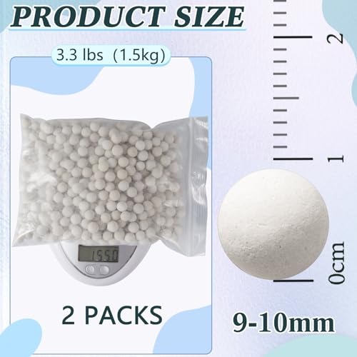 Leumoi 6.6 lbs Refill Condensate Neutralizer 9-10 mm Condensate Neutralizes Balls Acidic Water Increases Alkalinity Waste Liquid Neutralizer Condensing Water Heater Neutralizer Filler(2 Bag)