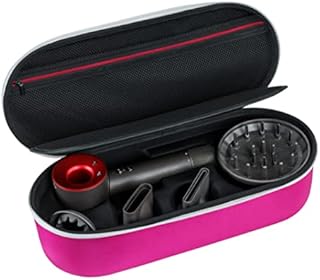 ALLSORTSOUTLET Pink Hard Case compatible with Dyson Supersonic Hair Dryer & Accessories Set | Portable Travel Bag Suitable for Iron/Fuchsia Dyson Super Sonic HairDryer