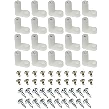 TAODAN 20PCS L Shape Insulated PCB Spacer Plastic PCB Board Mounting Feet L Type PCB Feet with Screws for Arcade Gaming Board Replacement Parts