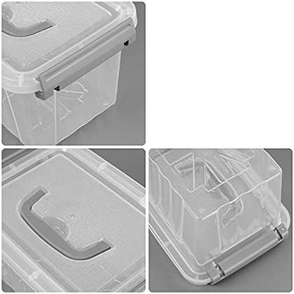 Joyeen Plastic Small Boxes, Clear Storage Boxes with Lids Set of 6