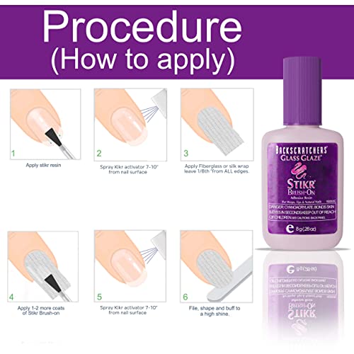 Backscratchers 4422384 Glass Glaze Stikr Resin - Strong Adhesive For Nail Wraps thumb #3