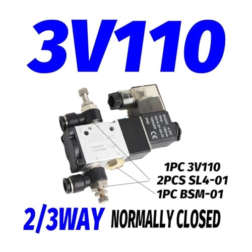 Électrovanne de gaz 3V110-06NC anti-surchauffe pour commande pneumatique stable - 3
